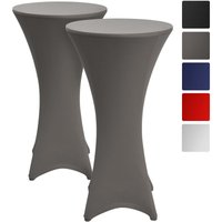 2er Set Beautissu Stella Stehtischhusse Stretch ø 80cm Anthrazit 2er Set Beautissu Stella Stehtischhusse Stretch ø 80cm Anthrazit von BEAUTISSU