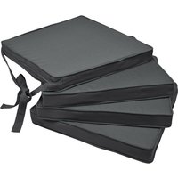 4er Set Beautissu Stuhlkissen Loft sk Graphitgrau von BEAUTISSU
