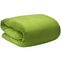 Aurelia Corall Fleece Decke Grün, 240x220 cm - Beautissu von BEAUTISSU