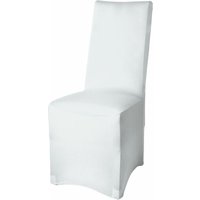 Bankett Stuhlhusse Leona Stretch Weiß, 95x45x45 cm - Beautissu von BEAUTISSU