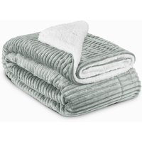 Beautissu - Sherpa Kuscheldecke Elisa - Coral Fleece Mikrofaser Hellgrau, 200cm, 150cm Beautissu - Sherpa Kuscheldecke Elisa - Coral Fleece Mikrofaser Hellgrau, 200cm, 150cm von BEAUTISSU