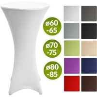 Stehtischhusse Stella Stretch Weiß, 80cm ∅ - Beautissu von BEAUTISSU