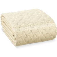 Beautissu - Tagesdecke Bettüberwurf Olivia in Steppoptik Creme, 240cm, 220cm von BEAUTISSU