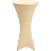 Beautissu - Stehtischhusse Stella Stretch Creme, 80cm ∅ von BEAUTISSU