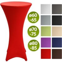 Stehtischhusse Stella Stretch Rot, 80cm ∅ - Beautissu von BEAUTISSU