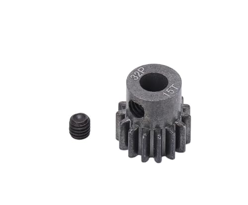 0,8 15T Stahlritzel for 1/10 RC-Car - Motorgetriebe aus gehärtetem Metall von BEAUTRIO