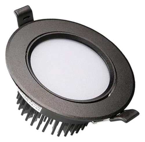 BEAUTRIO 5W/7W ultrahelle LED-Panelleuchte - runder Deckenstrahler zur bündigen Montage, Aluminium(7w) von BEAUTRIO