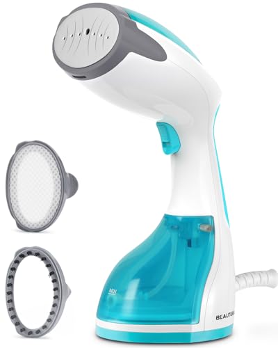 BEAUTURAL Dampfglätter mit Beheizte Keramik Bügelsohle 1200W 30s Schnellaufheizender Dampfbürste Abschaltautomatik Garment Steamer für Kleidung, Gardinen von BEAUTURAL