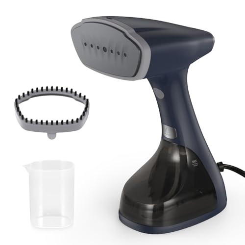 BEAUTURAL Dampfglätter mit 2 Dampfstufen,1800W Dampfleistung von 28 g/min 260ML Wassertank, Abschaltautomatik und Tropfstopp Faltbar Dampfbürste von BEAUTURAL