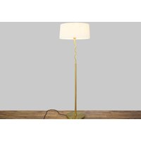 Stehlampe Mit Schirm Wohnzimmer Schlafzimmer Standlampe Messing Hängelampe Mid Century Modern von BEAUTYARTLIGHTS