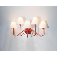 Verbessern Sie Ihr Ambiente Mit Einer Roten Baldachin 5-Lampen-Wandleuchte von BEAUTYARTLIGHTS