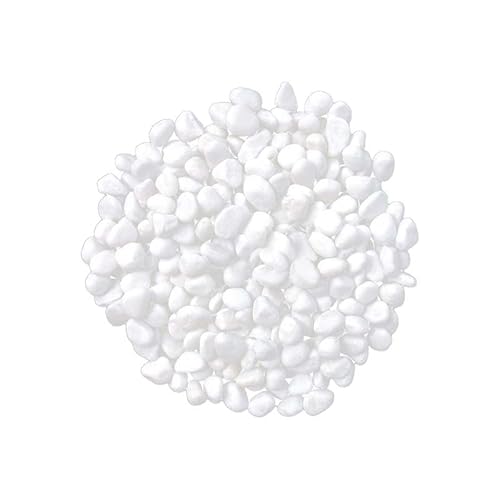 BEAUTYBIGBANG Weiße dekorative Steine Mini-Naturkieselsteine kleine Schneewittchen Steine natürliche Gartensteine dekorative Kieselsteine für Topfpflanzen, Sukkulenten, Vasenfüllung, von BEAUTYBIGBANG