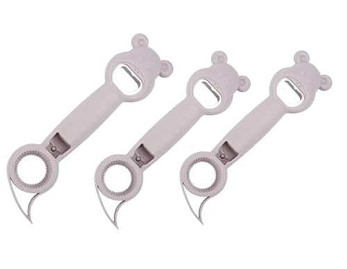 BEAUTYBIGBANG Flaschenöffner Deckelöffner Superöffner Flaschenöffner - Flaschendrehverschlussöffner Glasöffner 4-IN-1 Anti-Rutsch Kann Dosenöffner Küche Camping Kochen Gadgets 3 Stück (3,Lavendel) von BEAUTYBIGBANG