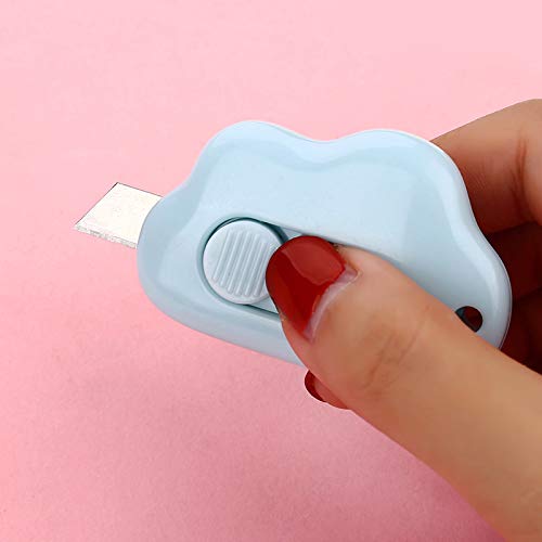 Mini Cloud Utility Messer Papierschneideröffner für Briefkasten Box Cutter Brieföffner Tapete Cutter Kunst Messer Handwerk Schneider Cloud Förmigen für Kartons Paket Box (Blau) von BEAUTYBIGBANG