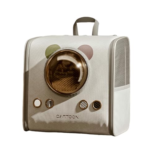 BEAUTYC Katzenrucksack Haustier Im Freien Tragbare Transparente Katzentasche, Atmungsaktiver Katzenrucksack, Große Kapazität-Beige BEAUTYC Katzenrucksack Haustier Im Freien Tragbare Transparente Katzentasche, Atmungsaktiver Katzenrucksack, Große Kapazität-Beige von BEAUTYC