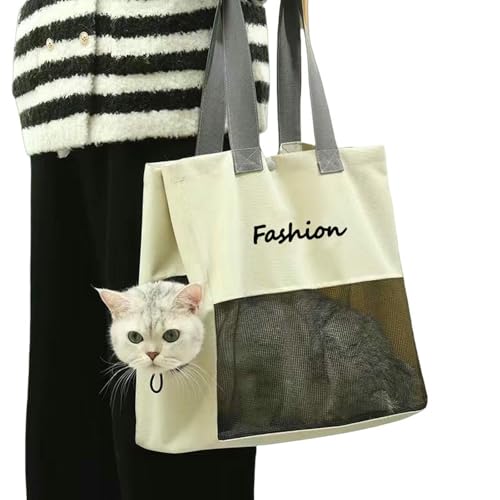 BEAUTYC Katzenrucksack Katzentasche Für Den Gebrauch Im Freien, Tragbare Eine Schulter Atmungsaktive Handtasche, Haustier Rucksack Tragen-Beige Gelb BEAUTYC Katzenrucksack Katzentasche Für Den Gebrauch Im Freien, Tragbare Eine Schulter Atmungsaktive Handtasche, Haustier Rucksack Tragen-Beige Gelb von BEAUTYC