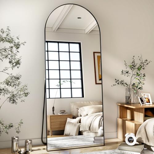 BEAUTYPEAK Bogen Ganzkörperspiegel 170x57 cm, Gewölbter Standspiegel hängend oder lehnend an die Wand, groß Bodenspiegel mit Ständer für Schlafzimmer, Wohnzimmer oder Ankleidezimmer, Schwarz BEAUTYPEAK Bogen Ganzkörperspiegel 170x57 cm, Gewölbter Standspiegel hängend oder lehnend an die Wand, groß Bodenspiegel mit Ständer für Schlafzimmer, Wohnzimmer oder Ankleidezimmer, Schwarz von BEAUTYPEAK