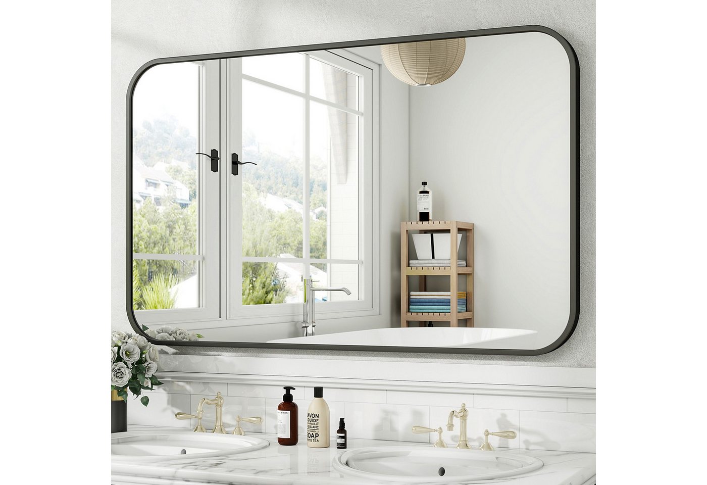 BEAUTYPEAK Wandspiegel Rechteckiger Spiegel mit abgerundeten Ecken BEAUTYPEAK Wandspiegel Rechteckiger Spiegel mit abgerundeten Ecken von BEAUTYPEAK