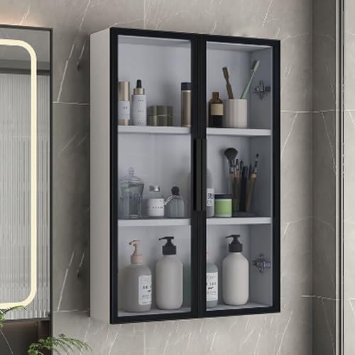 Geeignet für Badezimmer,Küche,Badezimmer,Spiegelseitenschrank,schmaler Schrank,Küche,Schlafzimmer,Wohnzimmer,Küchenbadezimmer-Speicherschränke, Wandschrank mit transparenter Tür(D,50*75*14cm/19.7*29.5 von BEBANE