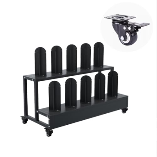 Vinylrollenständer,Rollregal für gewerbliche Vinylrollen,Großes Stoffrollenregal,Hochbelastbares Metallregal für Autotönung, Autoaufkleber und Fensterfolien(2 Tier - Holds 10 rolls) von BEBANE