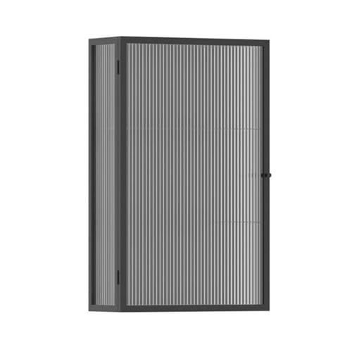 Wandschrank mit transparenter Tür,Eintüriger Aufbewahrungsschrank aus Glas,Mit Tür aus gehärtetem Glas,Aufbewahrungsschrank für Küche und Badezimmer,Geeignet für Badezimmer,Küche,Schlafzimmer,Wohnzimm von BEBANE