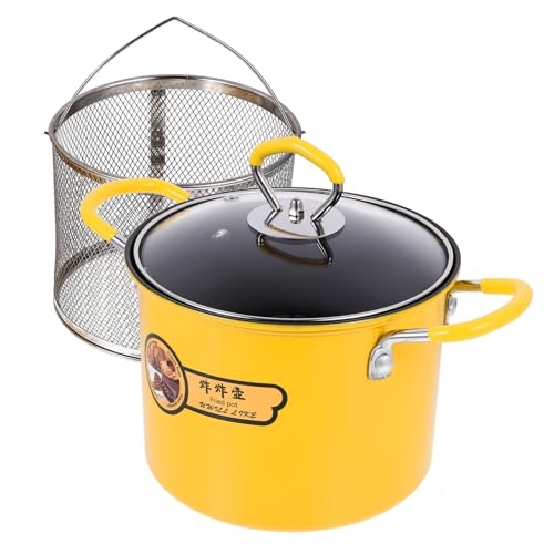 BEBEMOKO 1 Satz Fritteuse Frittierkorb Robuste Multifunktionale Fritteuse für Haushalt und Restaurant zum Frittieren Braten und Erhitzen von Lebensmitteln von BEBEMOKO