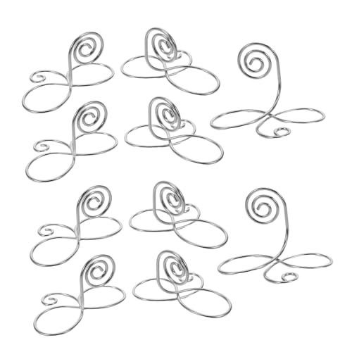 BEBEMOKO 10stücke Tischnummernhalter Blumenmotiv Namenskartenhalter Tischkartenhalter Für Hochzeiten Memo-Halter Tischnummernclip Visitenkartenhalter Für Schreibtisch Menüklammern von BEBEMOKO