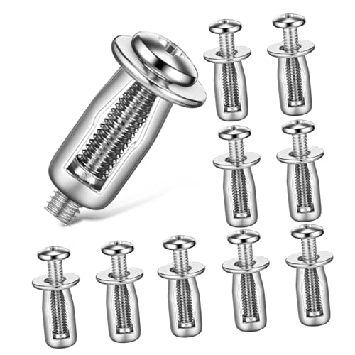 BEBEMOKO 10 Stück Teiliges Hohlwandanker Schrauben für Hohlbleche und Aluminiumverkleidung Spiralgewinde für Festen Halt Rostfreier Metallanker Geeignet für Hohlraumtüren und von BEBEMOKO
