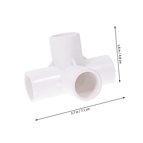 BEBEMOKO 10 Stück Teiliges PVC Fitting PVC Verbinder Weiß Robustes Möbel und Gewächshausrahmen Zubehör Korrosionsbeständig Langlebig für DIY und Bewässerungssysteme von BEBEMOKO