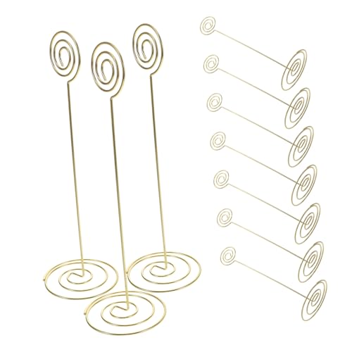 BEBEMOKO 10 Stück Teiliges Tischnummernhalter mit Rundem Sockel Goldene Platzkartenhalter für Hochzeit Party Restaurant Büro Vielseitige Memo Fotoclips Eleganter Tischkartenhalter BEBEMOKO 10 Stück Teiliges Tischnummernhalter mit Rundem Sockel Goldene Platzkartenhalter für Hochzeit Party Restaurant Büro Vielseitige Memo Fotoclips Eleganter Tischkartenhalter von BEBEMOKO