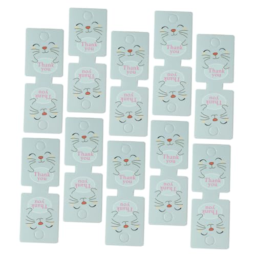 BEBEMOKO 100 Blatt Schmuckverpackungskarten für Haargummis Präsentationskarten für Haarschmuck mit Vorgestanzten Löchern zur Einfachen Aufbewahrung von Haar und Schmuckaccessoires von BEBEMOKO