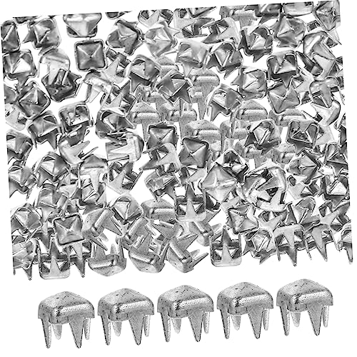 BEBEMOKO 1000 Stück Ziernieten für Kleidung Quadratische Klauen Nieten für DIY Handwerk Dekorative Nieten für Taschen Hüte Kleidung Mehr Weiß von BEBEMOKO