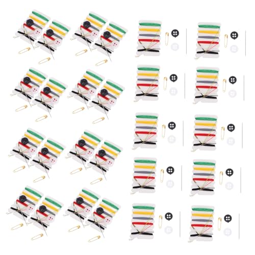 BEBEMOKO 100packungen Hochwertiges Nähset Mit Nadeln Garn Und Knöpfen Für Reisen Und Zuhause Inklusive Stecknadeln Für Nähen Quilten Und Stickerei von BEBEMOKO