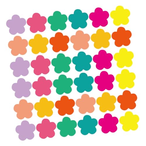 BEBEMOKO 108 Stück Teiliges Blumen Papier Ausschnitt aus Robustem Karton für Pinnwand Deko Vielseitig für Bastelarbeiten und Kindergarten Einfach Anzubringen Farbenfrohe Frühlings von BEBEMOKO