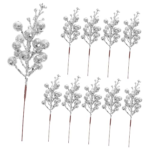 BEBEMOKO 10st Weihnachts-beerenimitat Funkelnd Weihnachtsblumenstiele Weihnachtsbeerenzweige Weihnachtliche Beerenpflücker Roségoldene Weihnachtsdekorationen Weihnachtsschmuck Schaum Silver BEBEMOKO 10st Weihnachts-beerenimitat Funkelnd Weihnachtsblumenstiele Weihnachtsbeerenzweige Weihnachtliche Beerenpflücker Roségoldene Weihnachtsdekorationen Weihnachtsschmuck Schaum Silver von BEBEMOKO