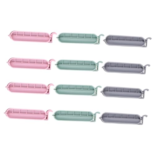 BEBEMOKO 12 Stück Lebensmittelschutzclips Praktische Beutelverschlüsse für Snacks Tee und Robuste Materialien zur Frischhaltung und Sicheren Lagerung Zufällige Farben Zufällige Farbe von BEBEMOKO