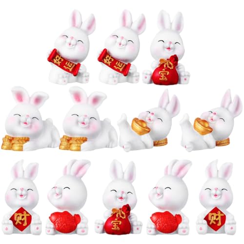 BEBEMOKO 12 Stück Teiliges Miniatur Kaninchen Figuren aus Langlebigem Harz Leichte Bunny Deko für Auto Garten Schreibtisch Fein Verarbeitet Einzigartig für Frühlings Jahresdeko BEBEMOKO 12 Stück Teiliges Miniatur Kaninchen Figuren aus Langlebigem Harz Leichte Bunny Deko für Auto Garten Schreibtisch Fein Verarbeitet Einzigartig für Frühlings Jahresdeko von BEBEMOKO