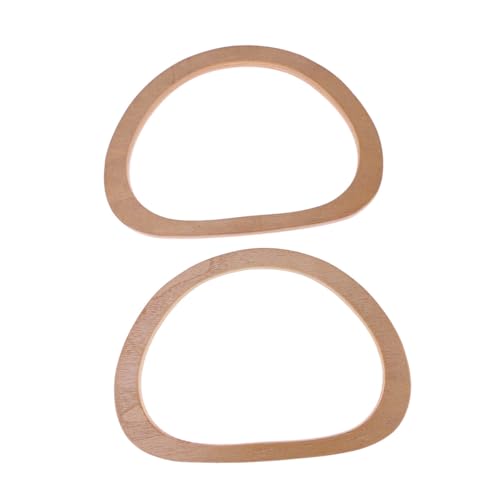BEBEMOKO 2stücke D-förmige Holzgriffe Ersatz-taschengriffe DIY-handtaschenzubehör Handtaschen Geldbörsen -taschengriffe Holz-geldbörsenrahmen-aufhänger von BEBEMOKO