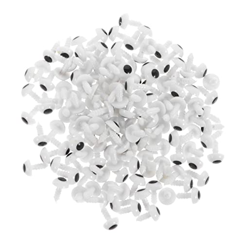 BEBEMOKO 200 Stück DIY Puppenaugen Kunststoff Sicherheitsaugen für Bastelprojekte für Häkeln Scrapbooking und DIY Spielzeugzubehör von BEBEMOKO