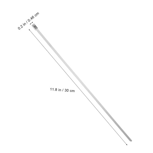 BEBEMOKO 200 Stück Edelstahl Metall Kabelbinder Heavy Duty Selbstsichernde Reißfeste Kabelbefestigung für Rohre Maschendraht Maschinen Landwirtschaft Dach Wetterfest und Langlebig von BEBEMOKO
