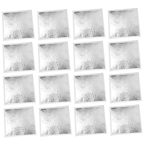 BEBEMOKO 200 Stücke Silber Folien Imitation Blattsilber für Kunsthandwerk Dekorationen Langlebige Vergoldungsfolie für Selbstgemacht Bastelprojekte BEBEMOKO 200 Stücke Silber Folien Imitation Blattsilber für Kunsthandwerk Dekorationen Langlebige Vergoldungsfolie für Selbstgemacht Bastelprojekte von BEBEMOKO