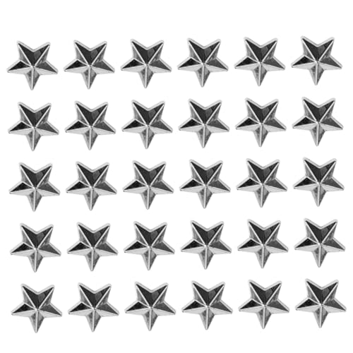 BEBEMOKO 200 Stück Teiliges Acryl Fünfzackige Stern Charms Langlebige DIY Dekorationsanhänger für Kleidung Bastelprojekte Party und Fotorequisiten Glänzende Silberne Acryl Ornamente von BEBEMOKO