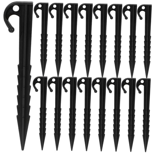 BEBEMOKO 25 Stück Teiliges Leichte Kunststoff Zelt heringe Robust und Wiederverwendbar für Camping Outdoor Garten Tragbare Zeltnägel für Zelte Pavillons Planen Inkl Canopy und Safety von BEBEMOKO