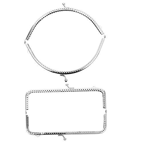 BEBEMOKO 2stücke Metall Geldbörsenrahmen Halbrund Quadratisch Für Handtaschen Und Taschen Für Bastelprojekte Und Kreative -anwendungen BEBEMOKO 2stücke Metall Geldbörsenrahmen Halbrund Quadratisch Für Handtaschen Und Taschen Für Bastelprojekte Und Kreative -anwendungen von BEBEMOKO