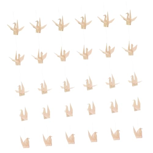 BEBEMOKO 3 Saiten Teilige Origami- -Girlande Perlmuttweiß Wetterfest Handgefertigt für Hochzeitsdeko Outdoor Foto-Requisiten Abschlussfeier Verlobung Leichte Vorgefertigte Papierkraniche von BEBEMOKO