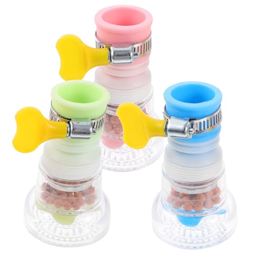 BEBEMOKO 3 Stück Küchenwasserfilter Rotierbarer Wasserhahn Aufsatz für Spritzschutz und Wassersparen für Einfache Installation Ihrer Spüle Blau Grün und Rosa Erhältlich von BEBEMOKO