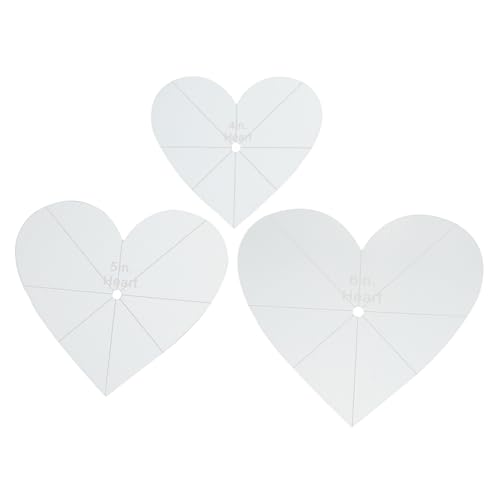 BEBEMOKO 3 Stück Teiliges Acryl Patchwork Lineal Herzform Glatte Kanten Vielseitiges Quilt Tool für Nähen Anfänger DIY Nähzubehör für Präzises Zuschneiden und Kreative Handarbeiten BEBEMOKO 3 Stück Teiliges Acryl Patchwork Lineal Herzform Glatte Kanten Vielseitiges Quilt Tool für Nähen Anfänger DIY Nähzubehör für Präzises Zuschneiden und Kreative Handarbeiten von BEBEMOKO