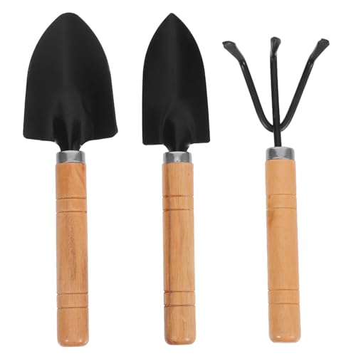 BEBEMOKO 3-teiliges Kleines Gartenwerkzeug-Set, Miniatur-gartenset, Eisen-holzgriff, Handrechen, Schmaler Schaufel Und Breitem Für Bonsai- Und Sukkulenten-topfpflanzen BEBEMOKO 3-teiliges Kleines Gartenwerkzeug-Set, Miniatur-gartenset, Eisen-holzgriff, Handrechen, Schmaler Schaufel Und Breitem Für Bonsai- Und Sukkulenten-topfpflanzen von BEBEMOKO