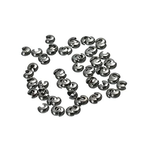 BEBEMOKO 300stücke Kupferperlen DIY-positionierungsperlen Flache Quetschperlen Abstandskappen Perlen Zur Schmuckherstellung Für Armbänder Halsketten Schmuckreparaturen Bastelprojekte von BEBEMOKO