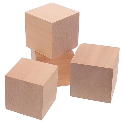 BEBEMOKO 4 Stck Unvollendete Holzklötze Glatte Holzquader für DIY Bastelprojekte für Einfach zu Bemalen und Gestalten Sichere und Handliche BEBEMOKO 4 Stck Unvollendete Holzklötze Glatte Holzquader für DIY Bastelprojekte für Einfach zu Bemalen und Gestalten Sichere und Handliche von BEBEMOKO